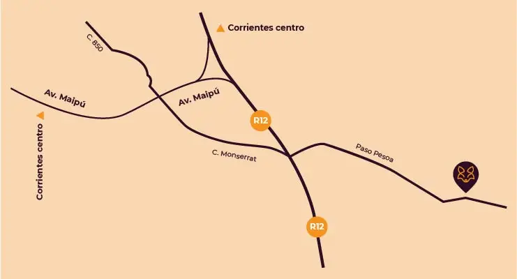 Mapa de ubicación Aguará Country Club